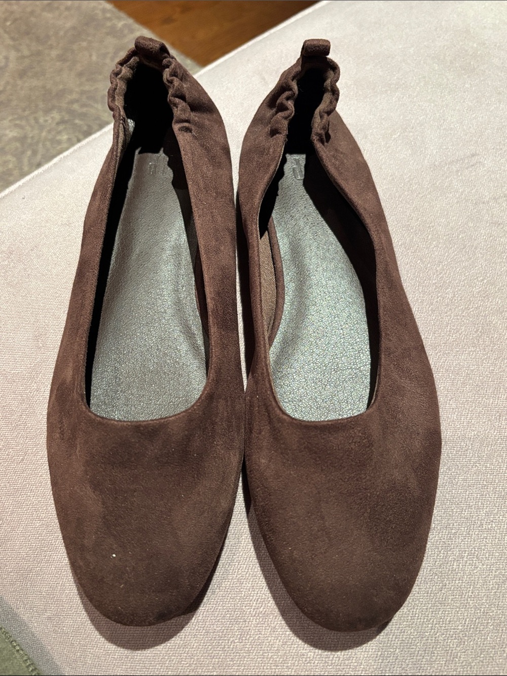 GAP Women's Dark Brown Suede Ballet Flats